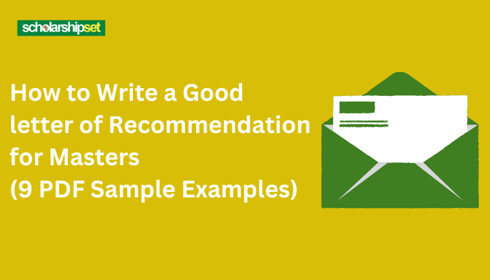How To Write A Good Letter Of Recommendation For Masters (9 PDF Sample Examples)