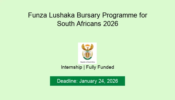 Funza Lushaka Bursary Programme for South Africans 2026