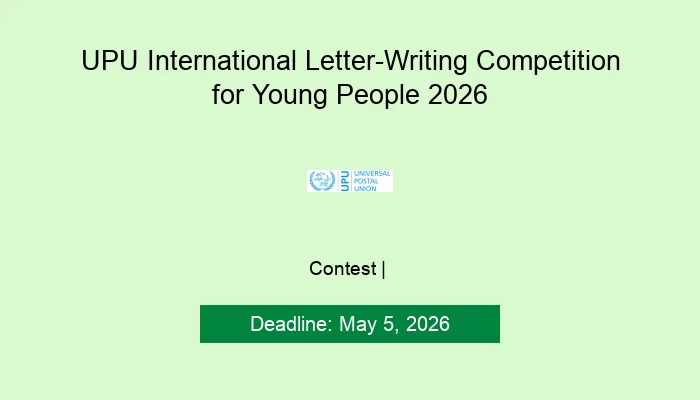 UPU International Letter-Writing Competition for Young People 2026