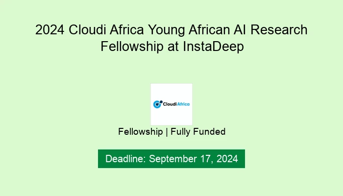 2024 Cloudi Africa Young African AI Research Fellowship at InstaDeep