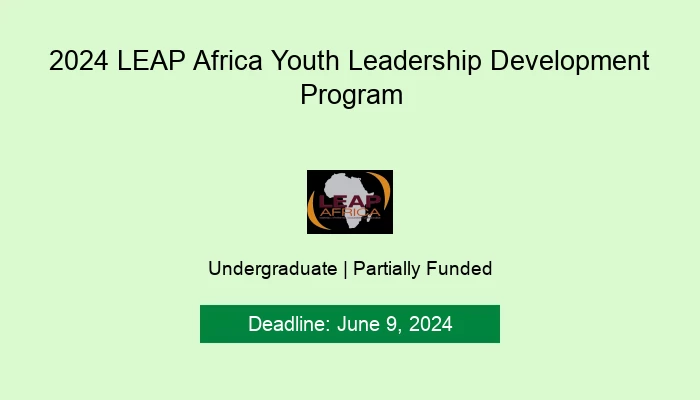 2024 LEAP Africa Youth Leadership Development Program