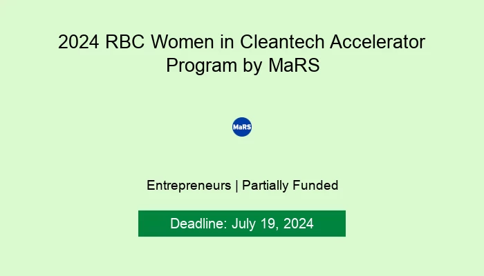 2024 RBC Women in Cleantech Accelerator Program by MaRS