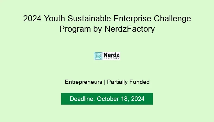 2024 Youth Sustainable Enterprise Challenge Program by NerdzFactory