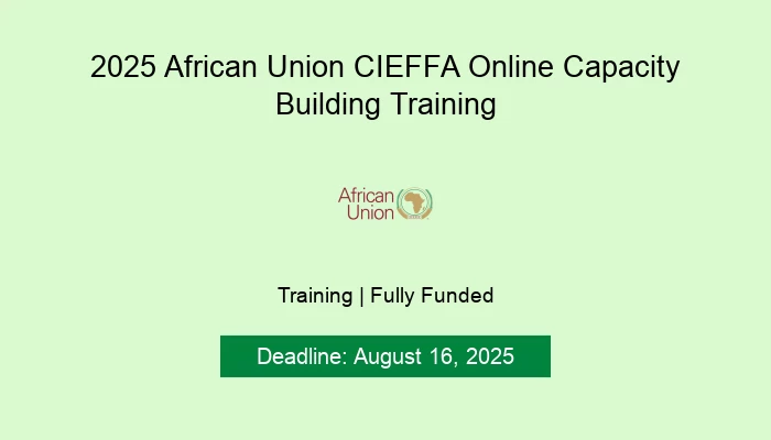 2025 African Union CIEFFA Online Capacity Building Training