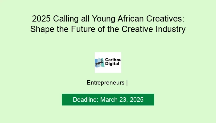 2025 Calling all Young African Creatives: Shape the Future of the Creative Industry