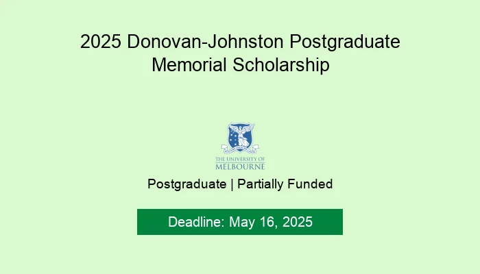 2025 Donovan-Johnston Postgraduate Memorial Scholarship