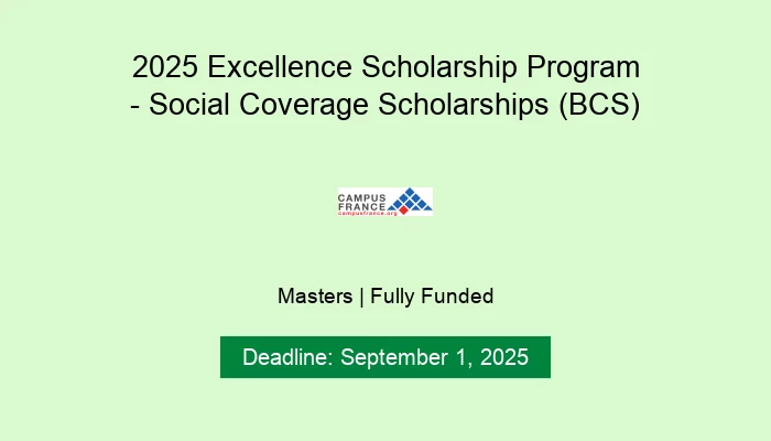 2025 Excellence Scholarship Program - Social Coverage Scholarships (BCS)