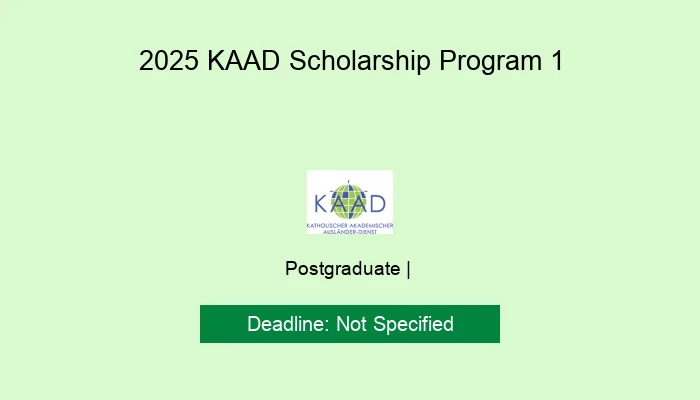 2025 KAAD Scholarship Program 1