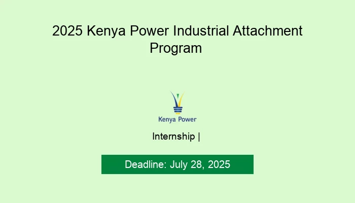 2025 Kenya Power Industrial Attachment Program