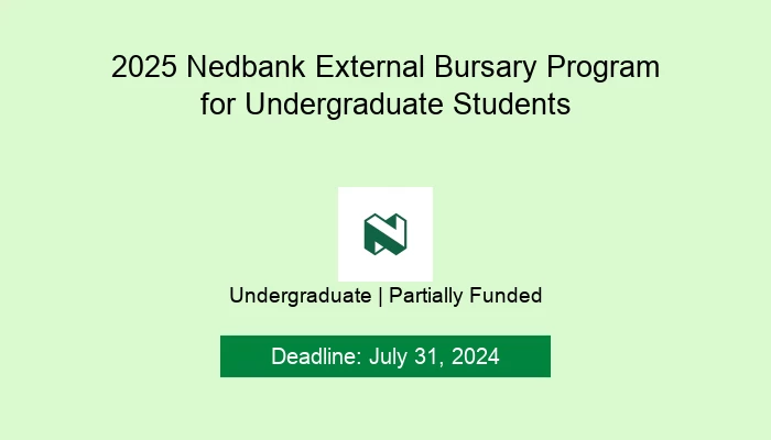2025 Nedbank External Bursary Program for Undergraduate Students
