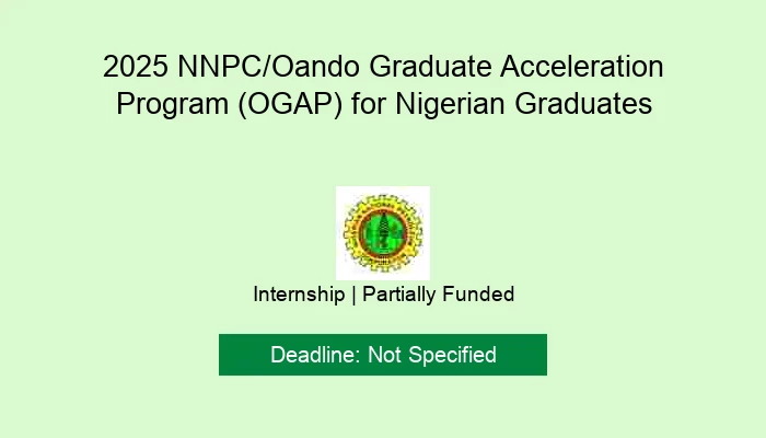 2025 NNPC/Oando Graduate Acceleration Program (OGAP) for Nigerian Graduates