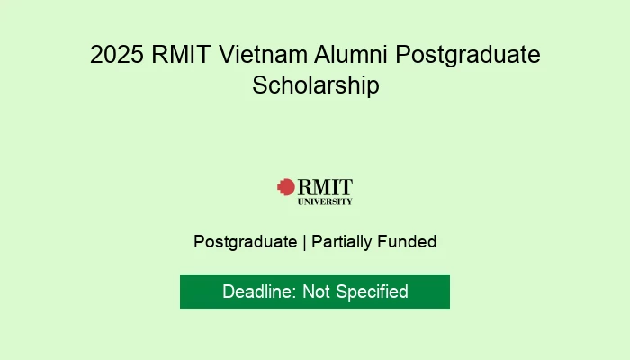 2025 RMIT Vietnam Alumni Postgraduate Scholarship