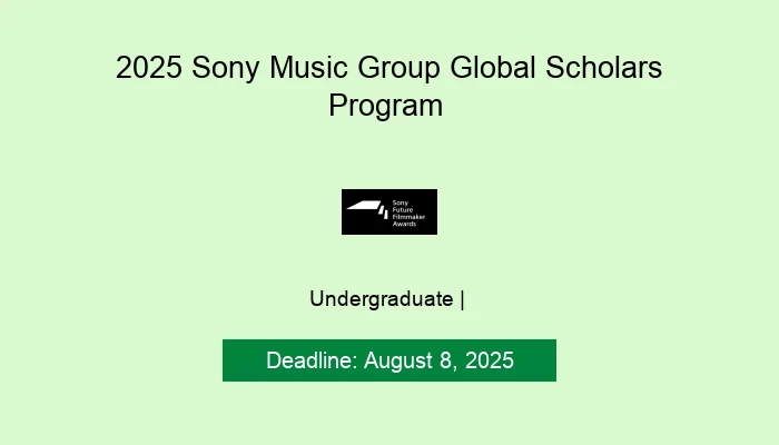 2025 Sony Music Group Global Scholars Program