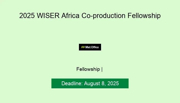 2025 WISER Africa Co-production Fellowship