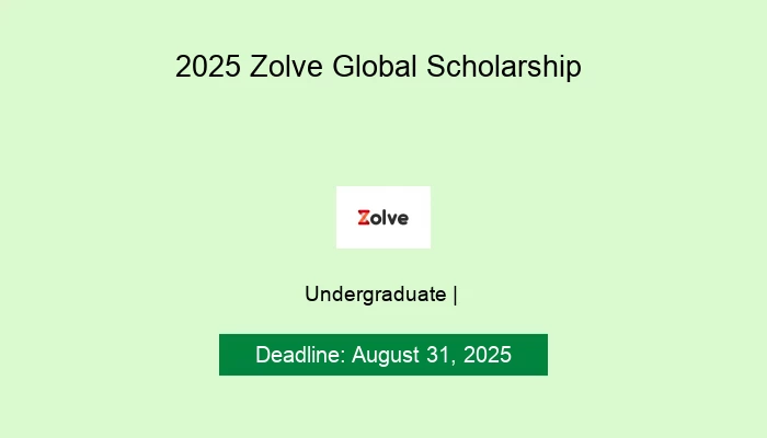 2025 Zolve Global Scholarship