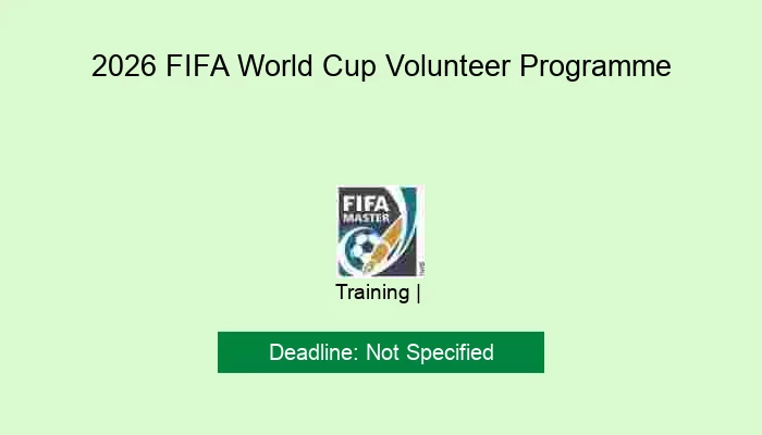 2026 FIFA World Cup Volunteer Programme
