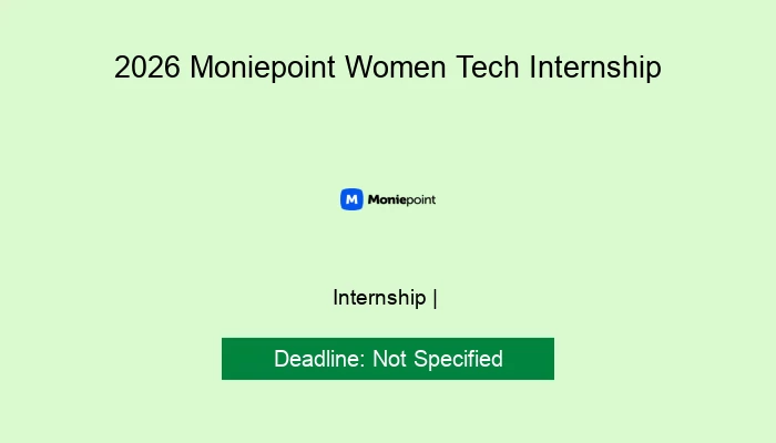 2026 Moniepoint Women Tech Internship