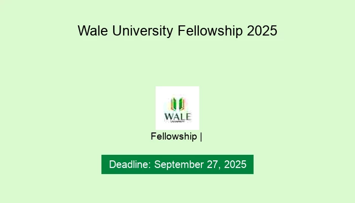 Wale University Fellowship 2025
