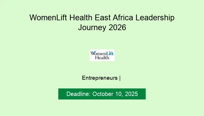 WomenLift Health East Africa Leadership Journey 2026