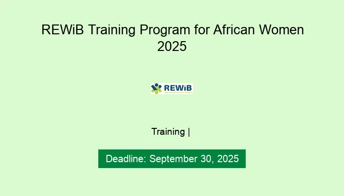 REWiB Training Program for African Women 2025