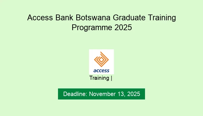 Access Bank Botswana Graduate Training Programme 2025