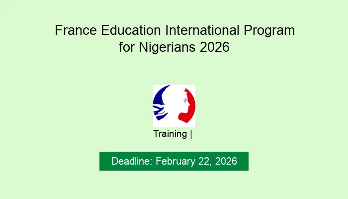 France Education International Program for Nigerians 2026
