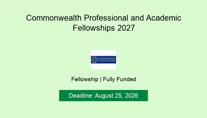 Commonwealth Professional and Academic Fellowships 2027