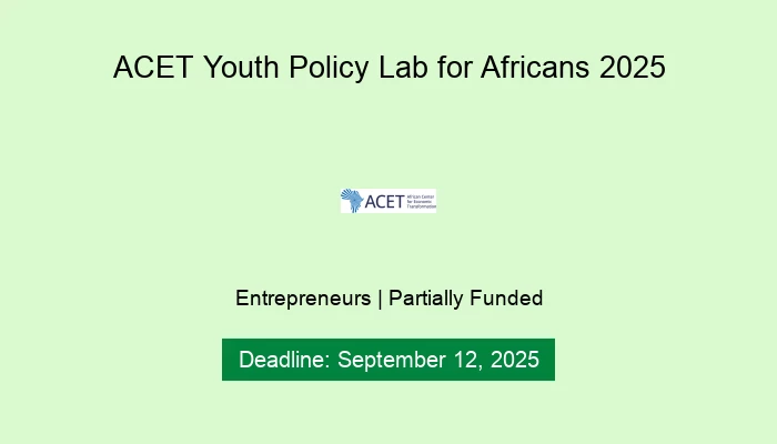 ACET Youth Policy Lab for Africans 2025