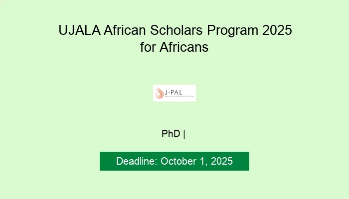 UJALA African Scholars Program 2025 for Africans