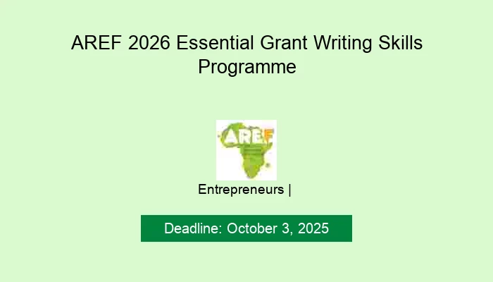 AREF 2026 Essential Grant Writing Skills Programme