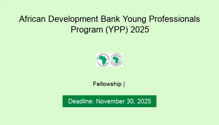 African Development Bank Young Professionals Program (YPP) 2025