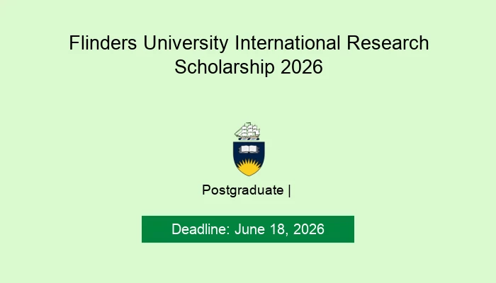 Flinders University International Research Scholarship 2026