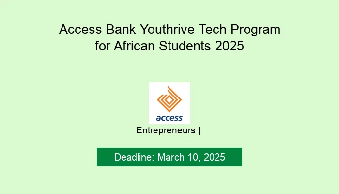 Access Bank Youthrive Tech Program for African Students 2025