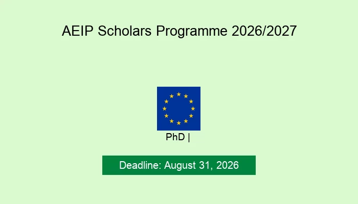 AEIP Scholars Programme 2026/2027