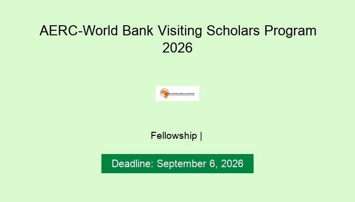 AERC-World Bank Visiting Scholars Program 2026