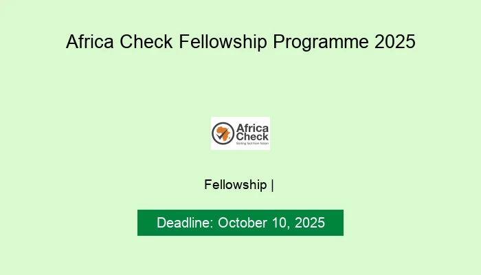 Africa Check Fellowship Programme 2025