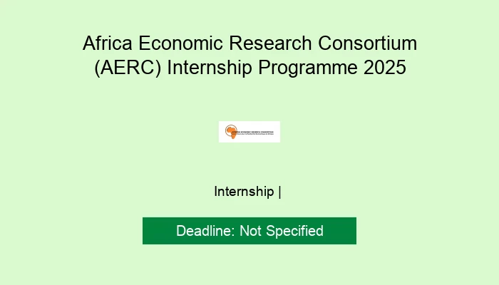 Africa Economic Research Consortium (AERC) Internship Programme 2025