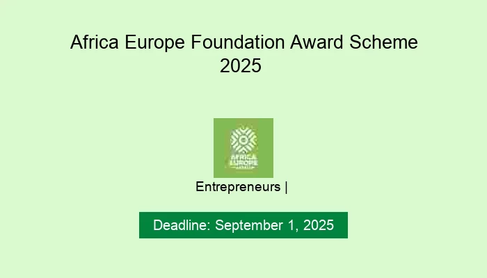 Africa Europe Foundation Award Scheme 2025