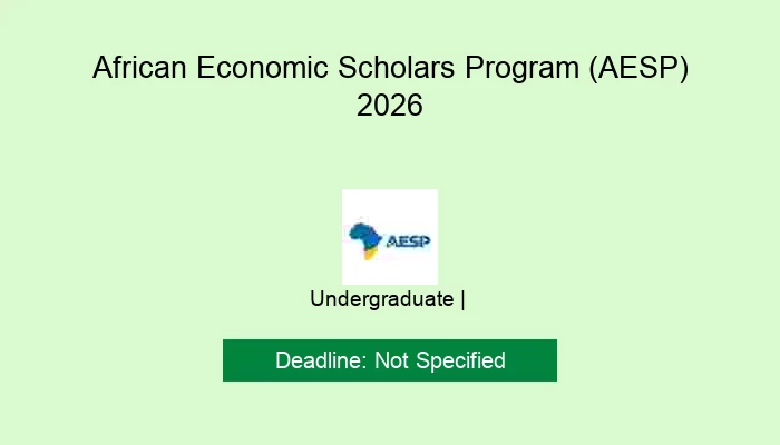 African Economic Scholars Program (AESP) 2026