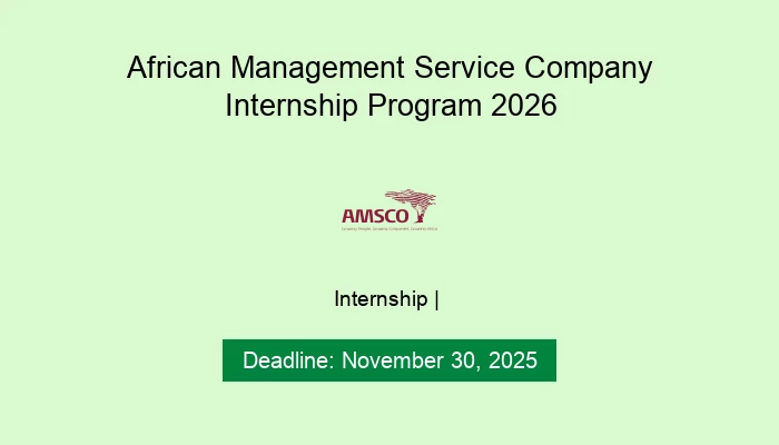 African Management Service Company Internship Program 2026