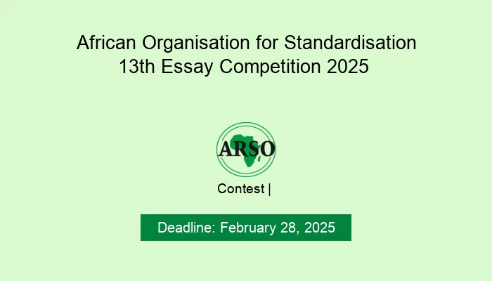 African Organisation for Standardisation 13th Essay Competition 2025