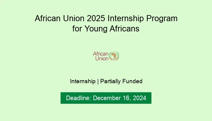 African Union 2025 Internship Program for Young Africans