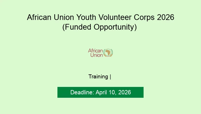 African Union Youth Volunteer Corps 2026 (Funded Opportunity)