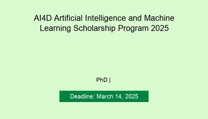 AI4D Artificial Intelligence and Machine Learning Scholarship Program 2025