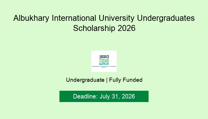 Albukhary International University Undergraduates Scholarship 2026