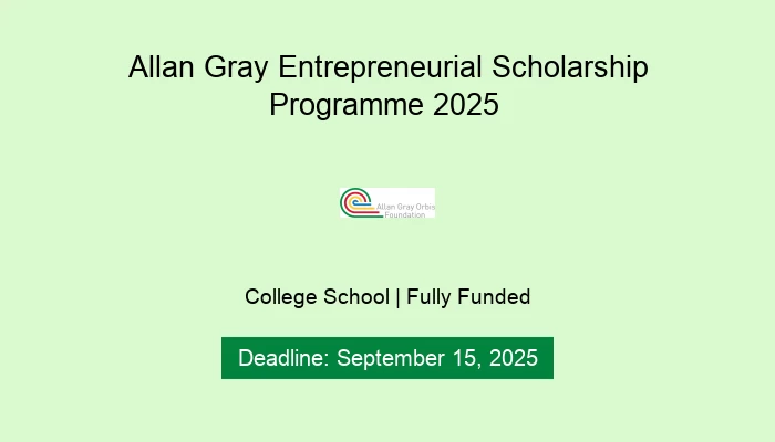 Allan Gray Entrepreneurial Scholarship Programme 2025