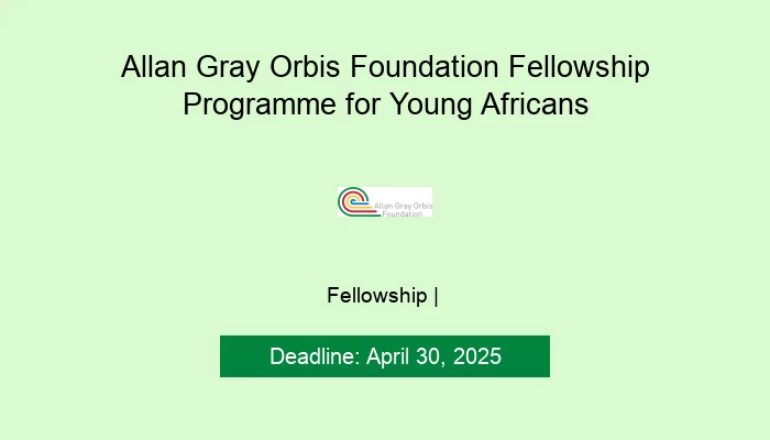 Allan Gray Orbis Foundation Fellowship Programme for Young Africans