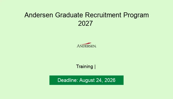 Andersen Graduate Recruitment Program 2027