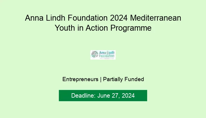 Anna Lindh Foundation 2024 Mediterranean Youth in Action Programme