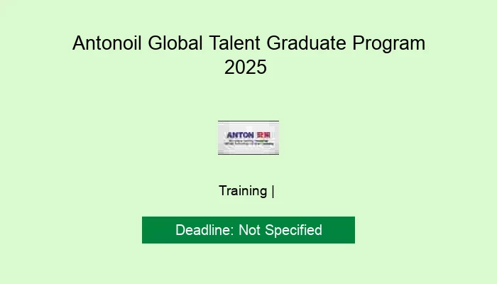 Antonoil Global Talent Graduate Program 2025